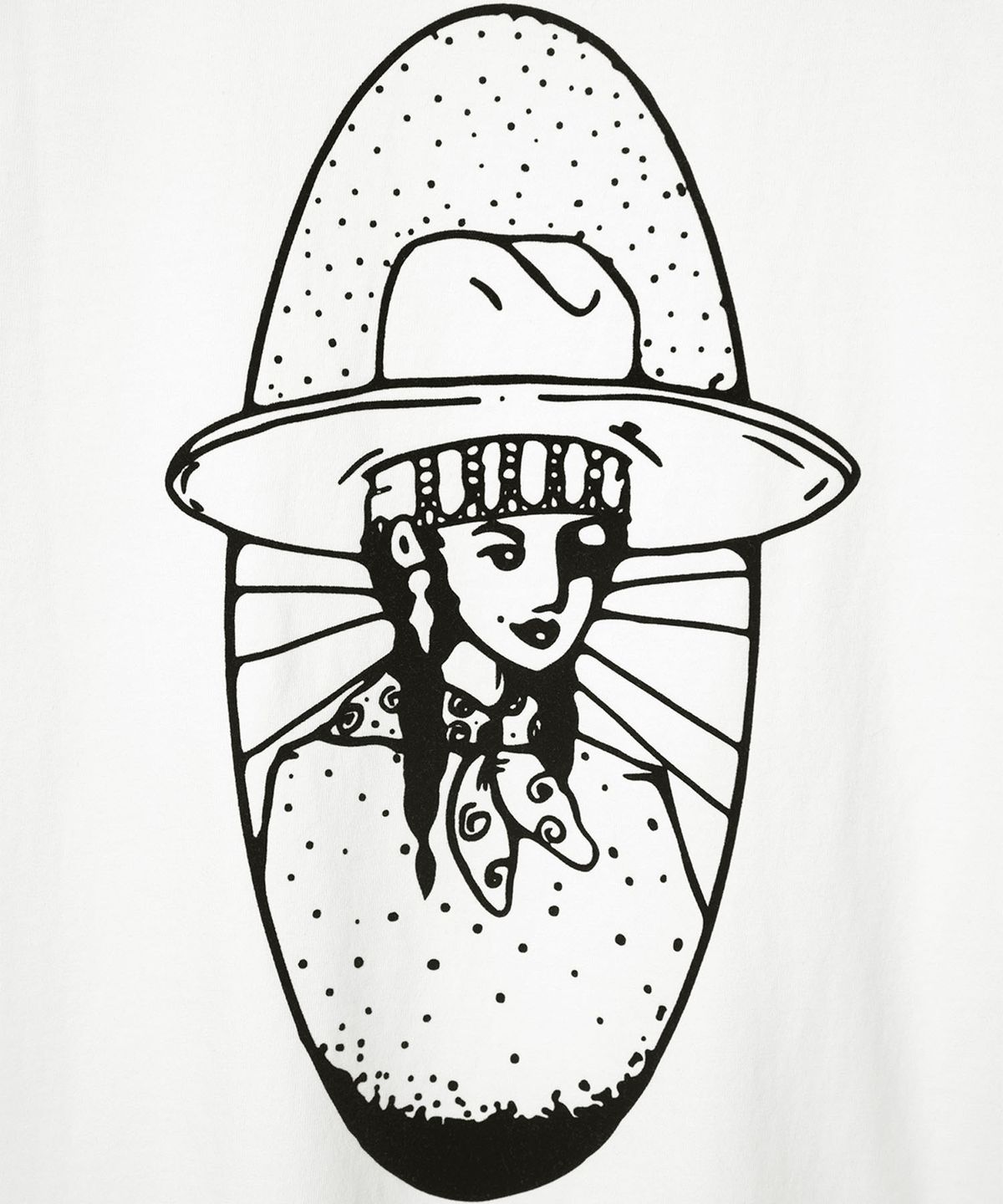 벌스데이수트(BIRTHDAYSUIT) INDIAN T-SHIRT (WHITE)