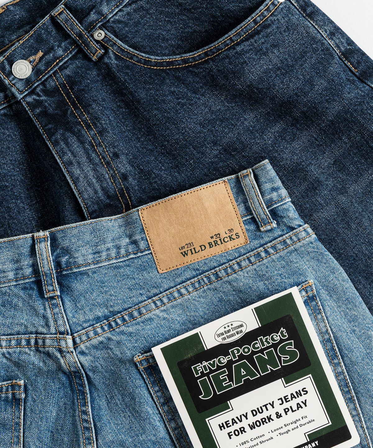 와일드 브릭스(WILD BRICKS) LF FIVE POCKET JEANS [LOT. 211] (indigo)