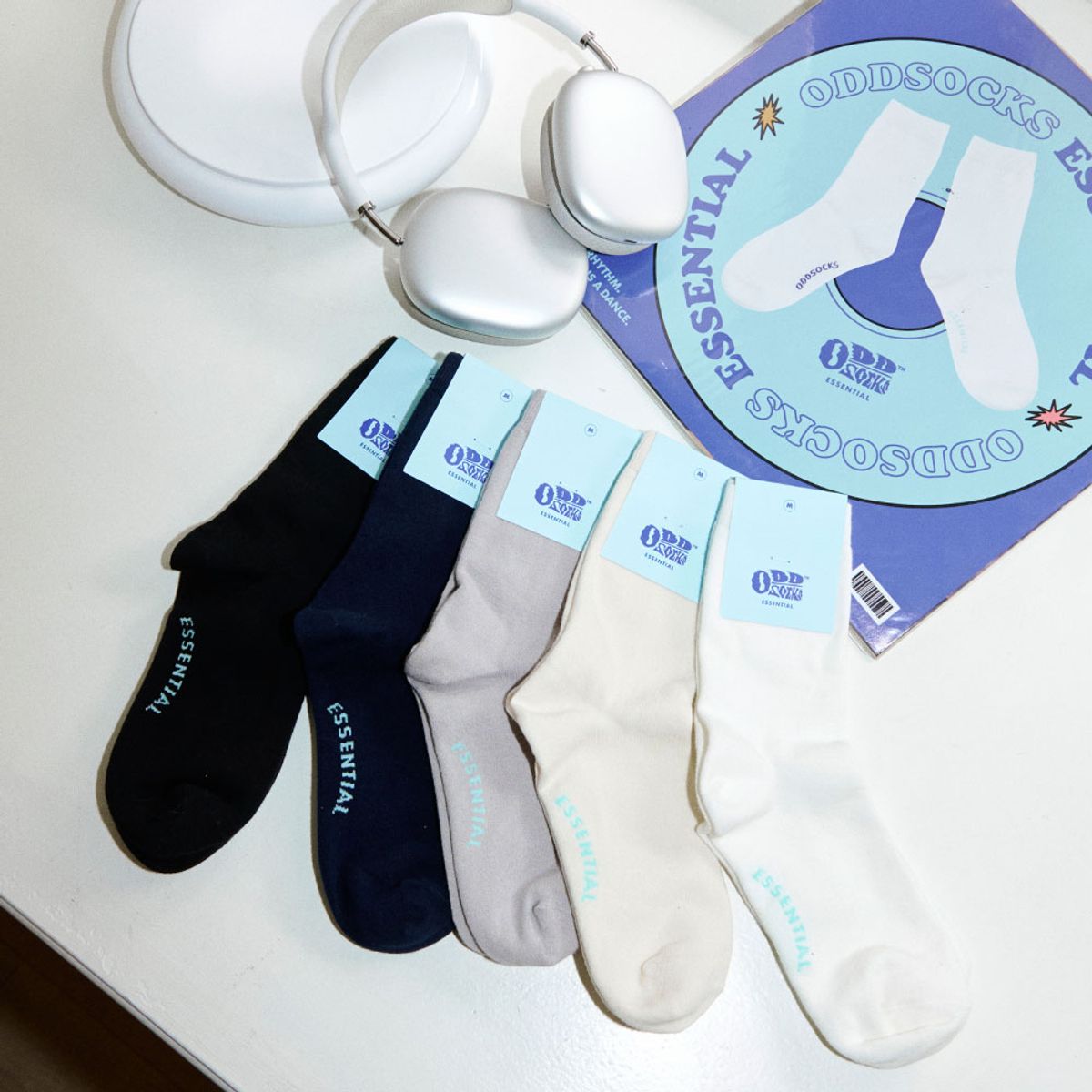 오드삭스(ODDSOCKS) [7PACK] 남녀공용 에센셜 미들삭스 혼합 컬러