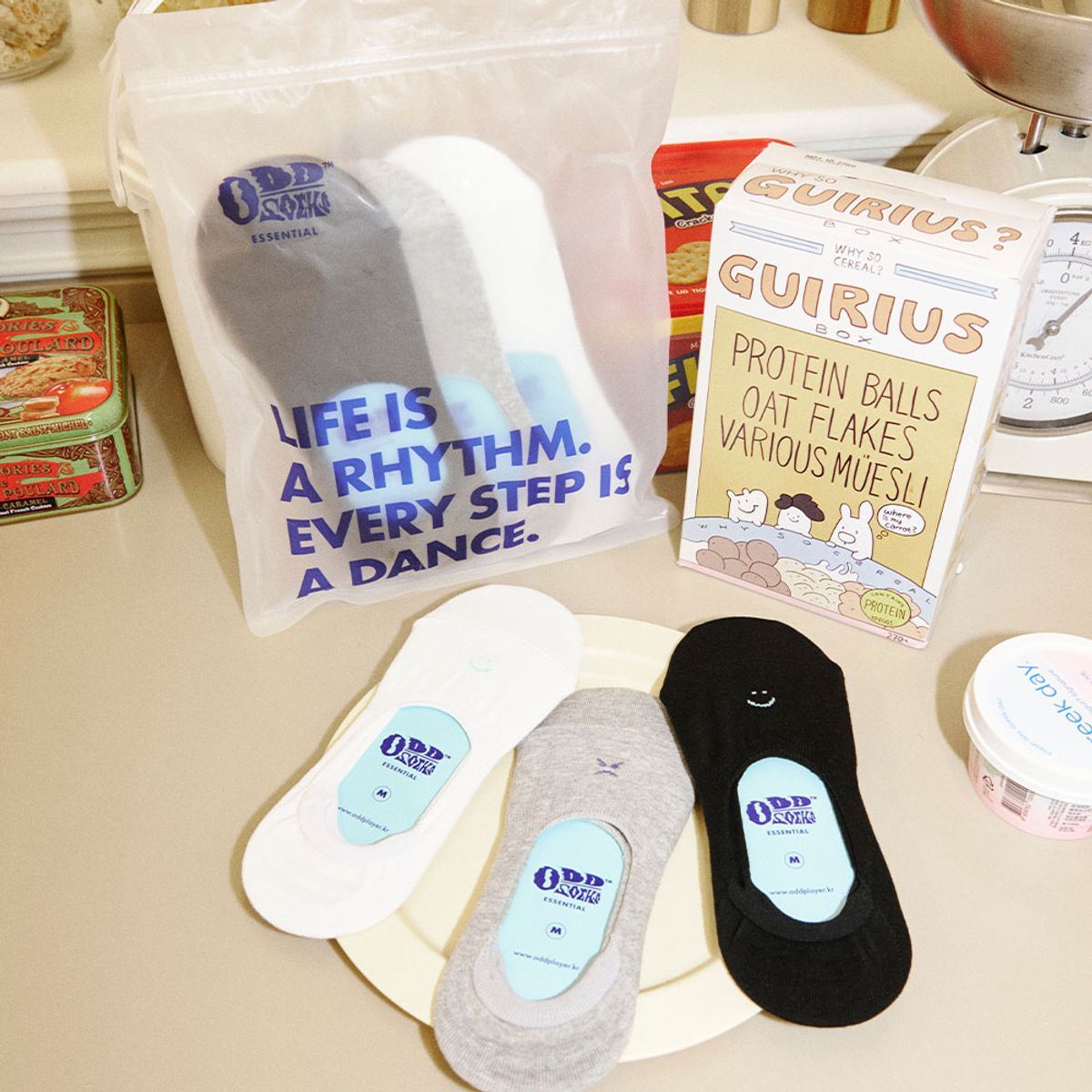 오드삭스(ODDSOCKS) [7PACK] 남녀공용 에센셜 페이크삭스 그레이 믹스