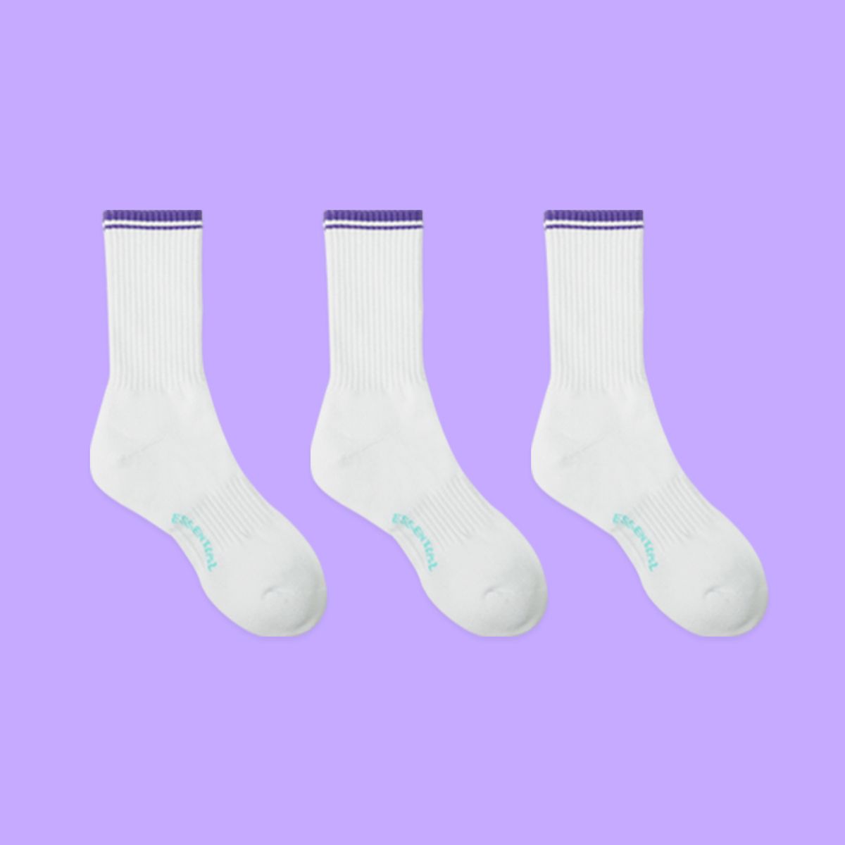 오드삭스(ODDSOCKS) [3PACK] 남녀공용 에센셜 스포츠삭스 화이트