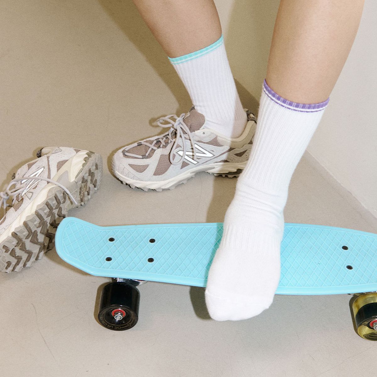 오드삭스(ODDSOCKS) [3PACK] 남녀공용 에센셜 스포츠삭스 화이트