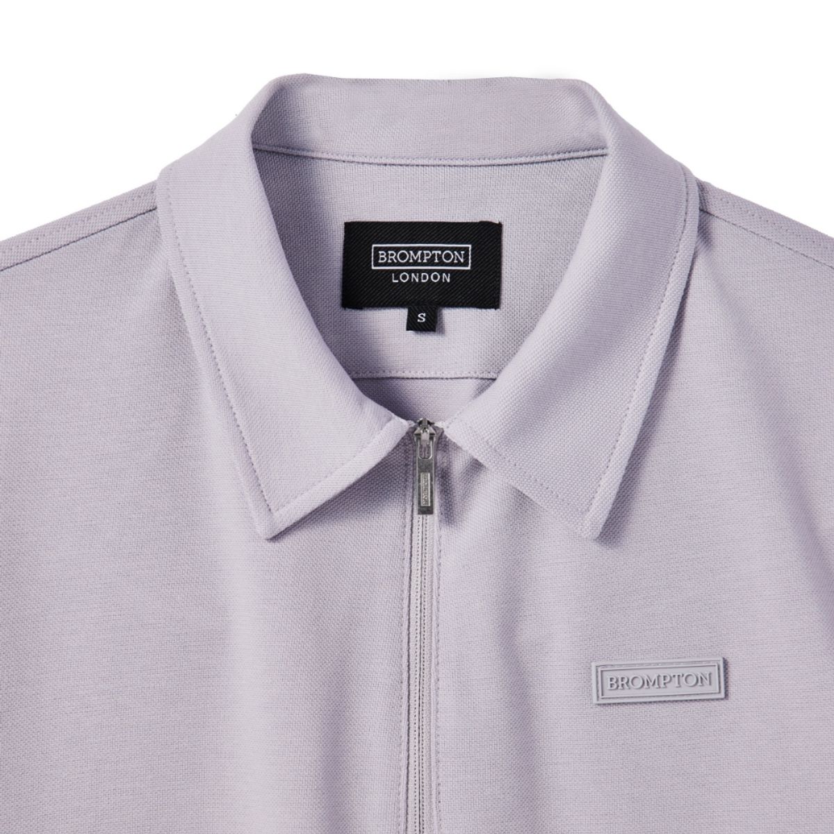 브롬톤 런던(BROMPTON LONDON) W HALF ZIP COLLAR T-SHIRT - LAVENDER (P242WTS352)
