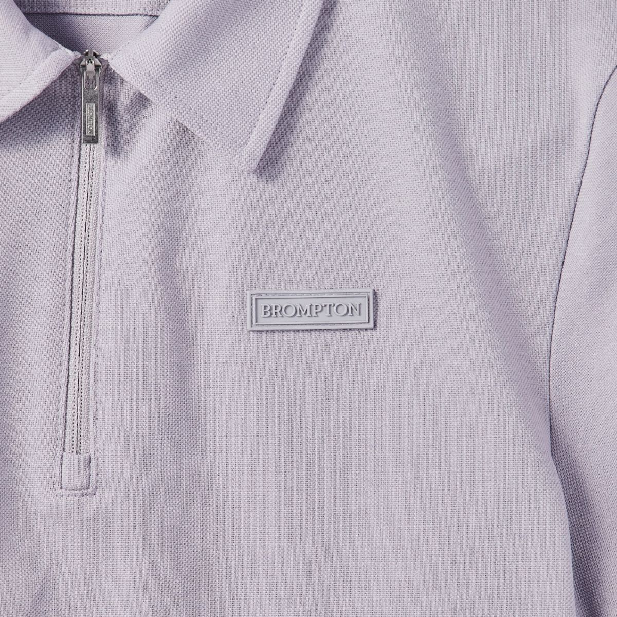 브롬톤 런던(BROMPTON LONDON) W HALF ZIP COLLAR T-SHIRT - LAVENDER (P242WTS352)
