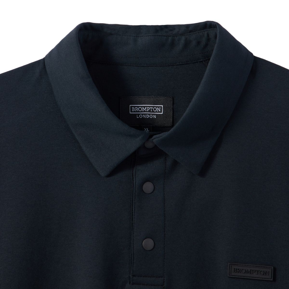 브롬톤 런던(BROMPTON LONDON) SUPIMA STRETCH COLLAR T-SHIRT - BLACK (P242UPL120)