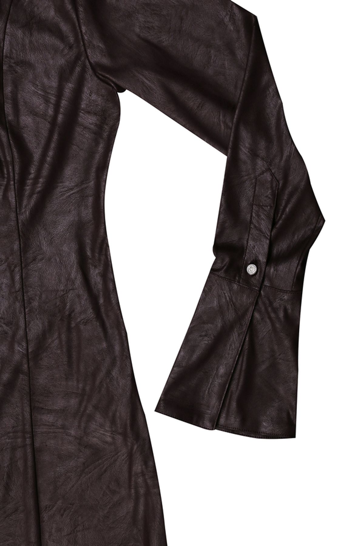 달링유어배드(DARLING, YOU'RE BAD) MAXI LEATHER SHIRT #WINE