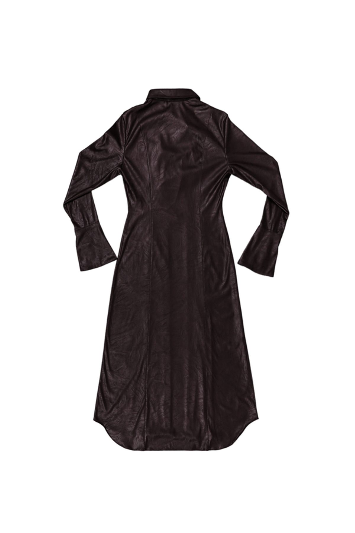 달링유어배드(DARLING, YOU'RE BAD) MAXI LEATHER SHIRT #WINE