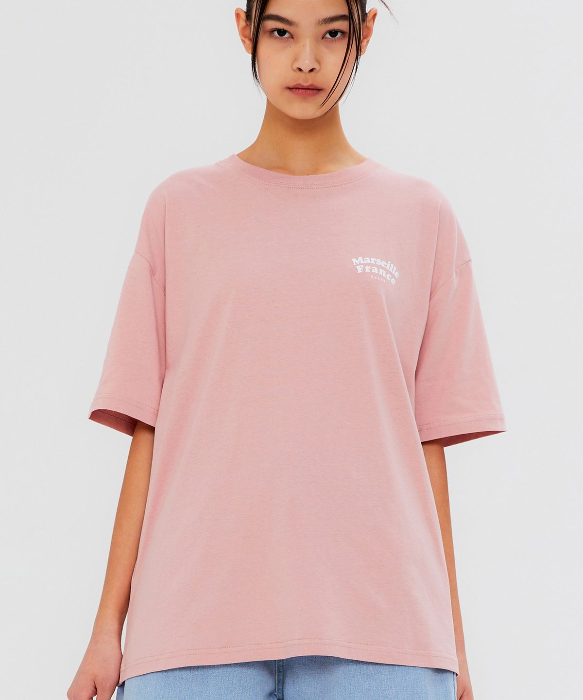 쿨트(KULTE) DOUBLE COLLEGE T-SHIRT PINK