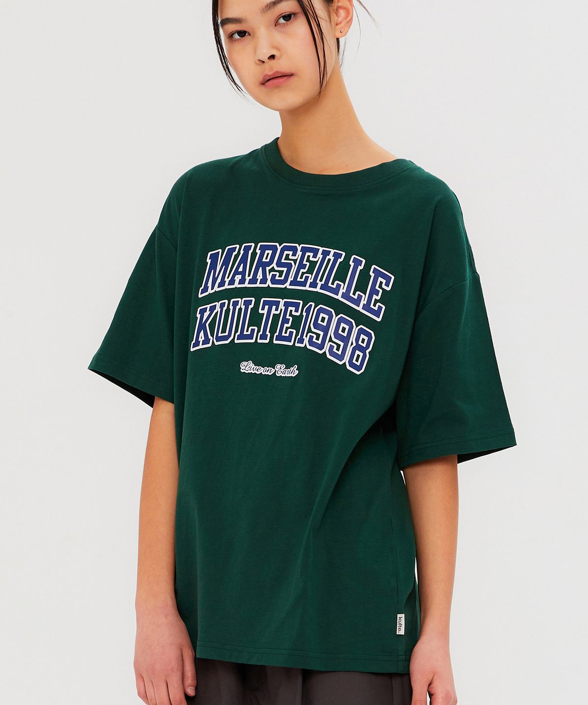 쿨트(KULTE) DOUBLE ARCH T-SHIRT GREEN