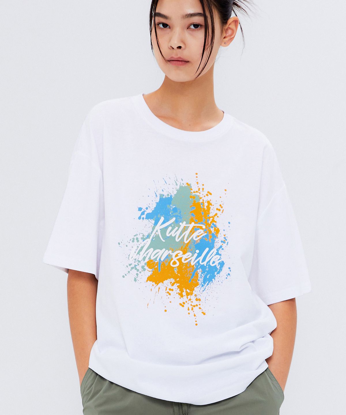 쿨트(KULTE) SPRAY PAINT T-SHIRT WHITE
