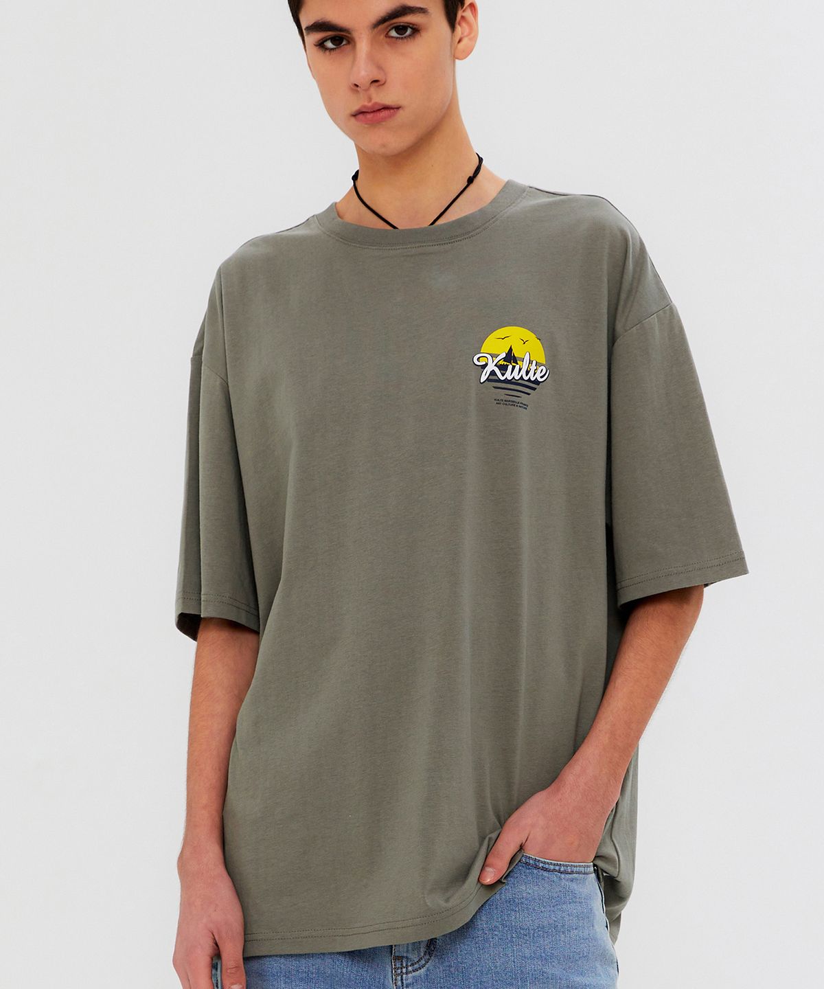 쿨트(KULTE) SUNSET T-SHIRT L.KHAKI