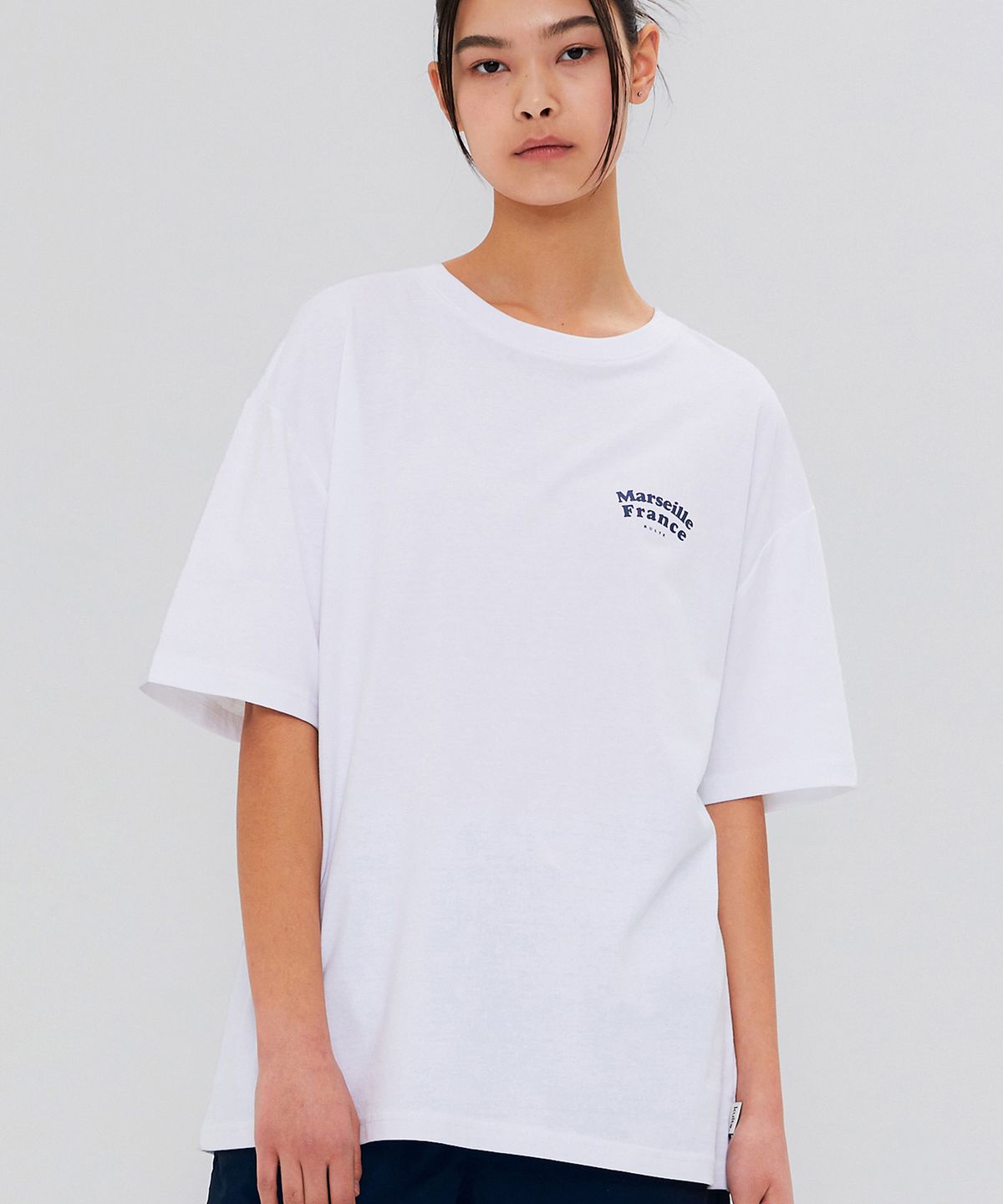쿨트(KULTE) DOUBLE COLLEGE T-SHIRT WHITE