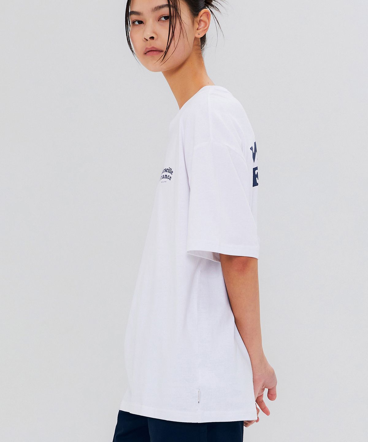 쿨트(KULTE) DOUBLE COLLEGE T-SHIRT WHITE