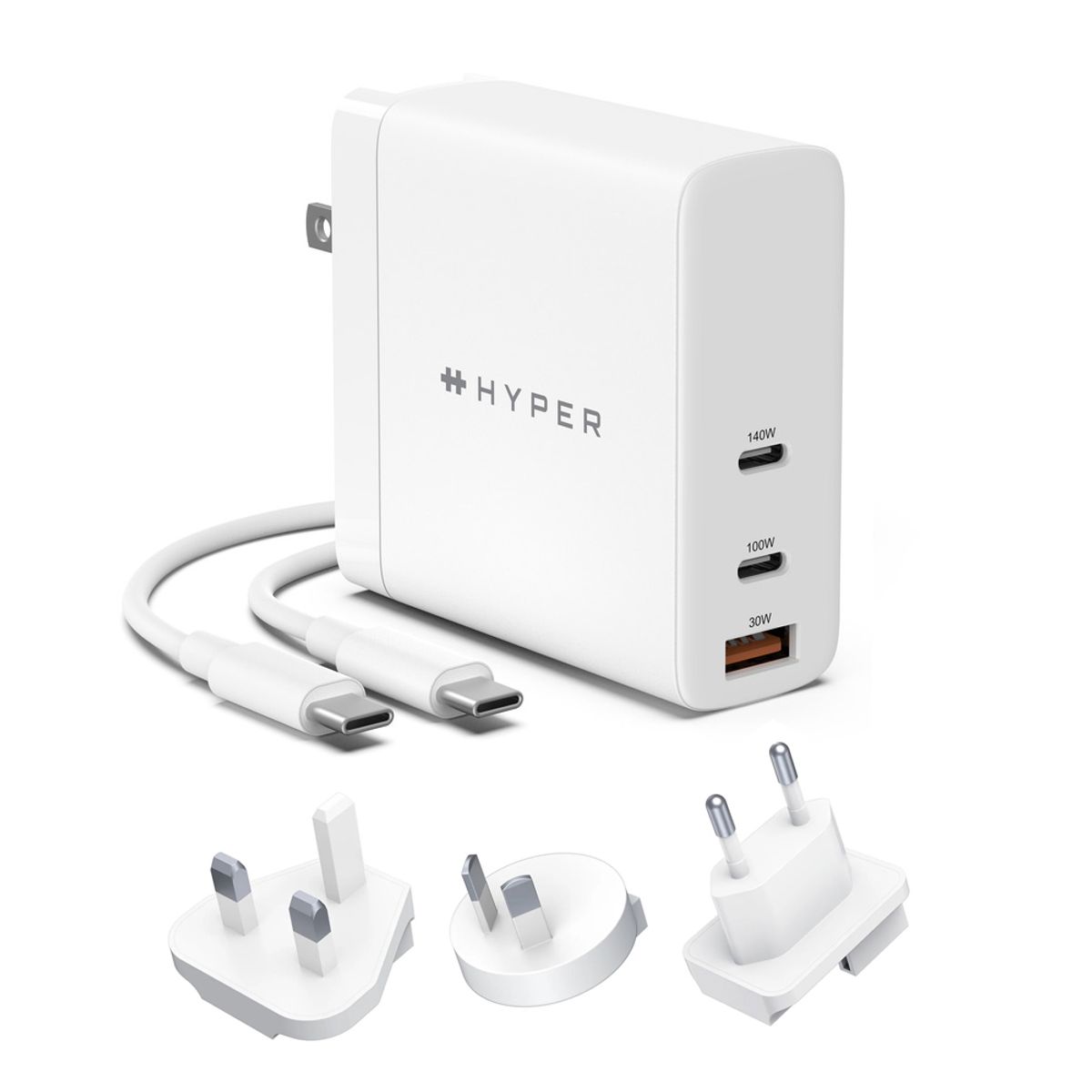 하이퍼(HYPER) 하이퍼쥬스 140W, GaN PD PPS 초고속 충전기 케이블 포함