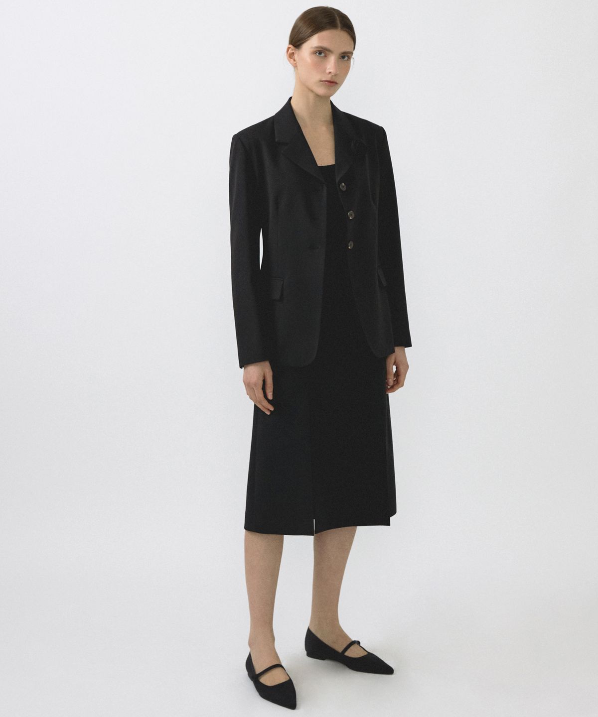 오떼뜨(OCTETTE) PLEAT SLIT MIDI-SK_2COLOR
