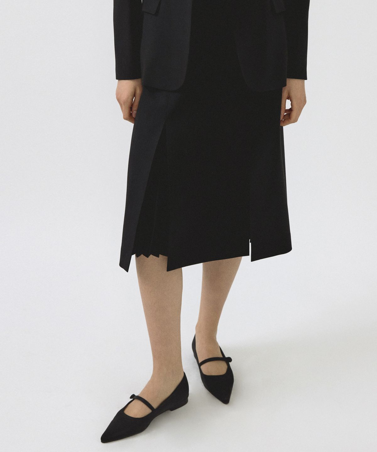 오떼뜨(OCTETTE) PLEAT SLIT MIDI-SK_2COLOR