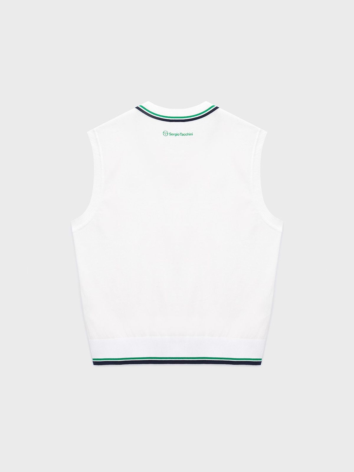 세르지오 타키니(SERGIO TACCHINI) M 프레피 스웨터 베스트 (White)
