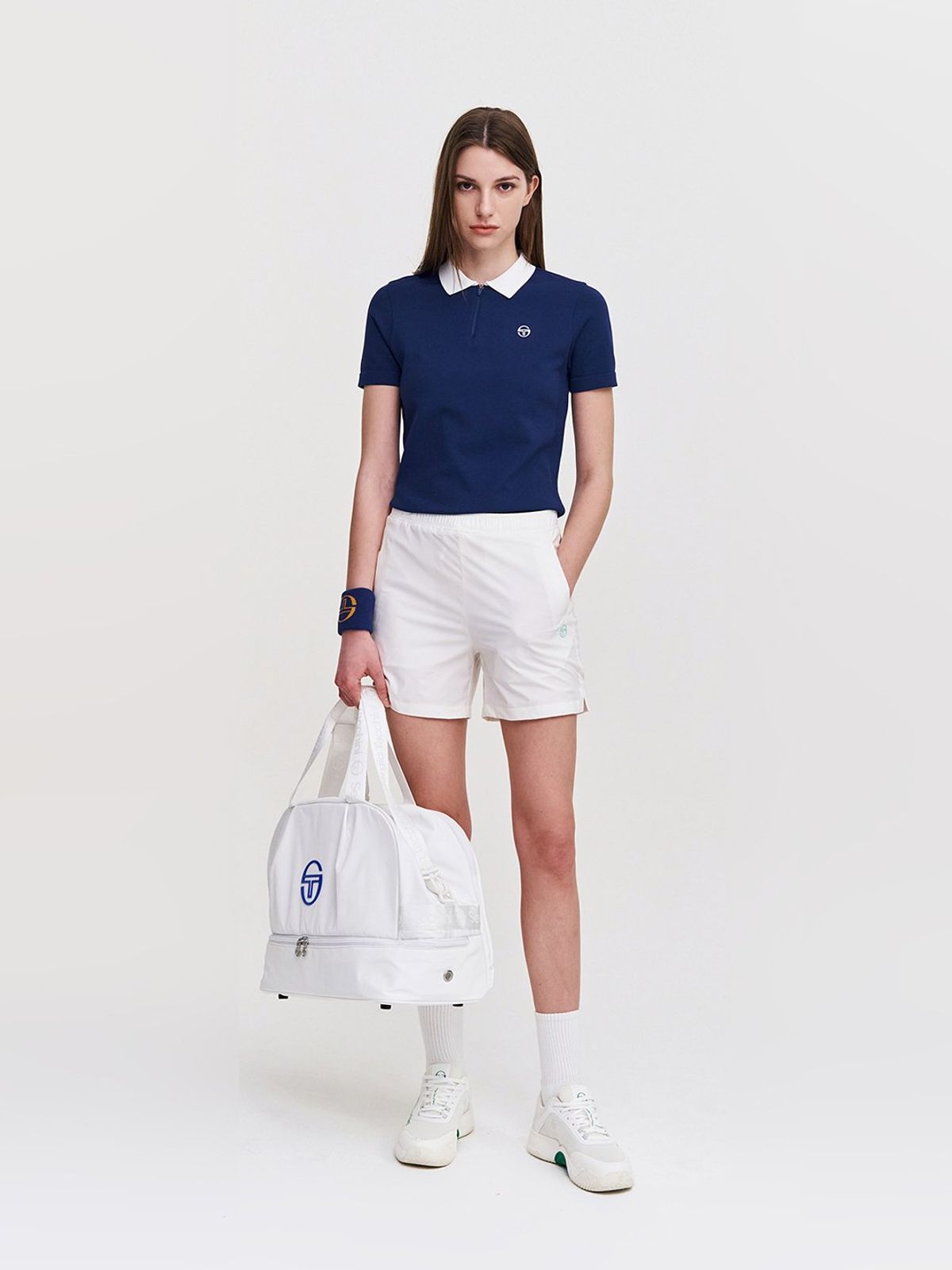세르지오 타키니(SERGIO TACCHINI) W 에센셜 우븐 숏팬츠 (White)
