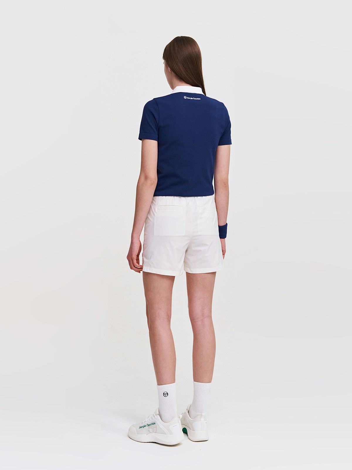 세르지오 타키니(SERGIO TACCHINI) W 에센셜 우븐 숏팬츠 (White)