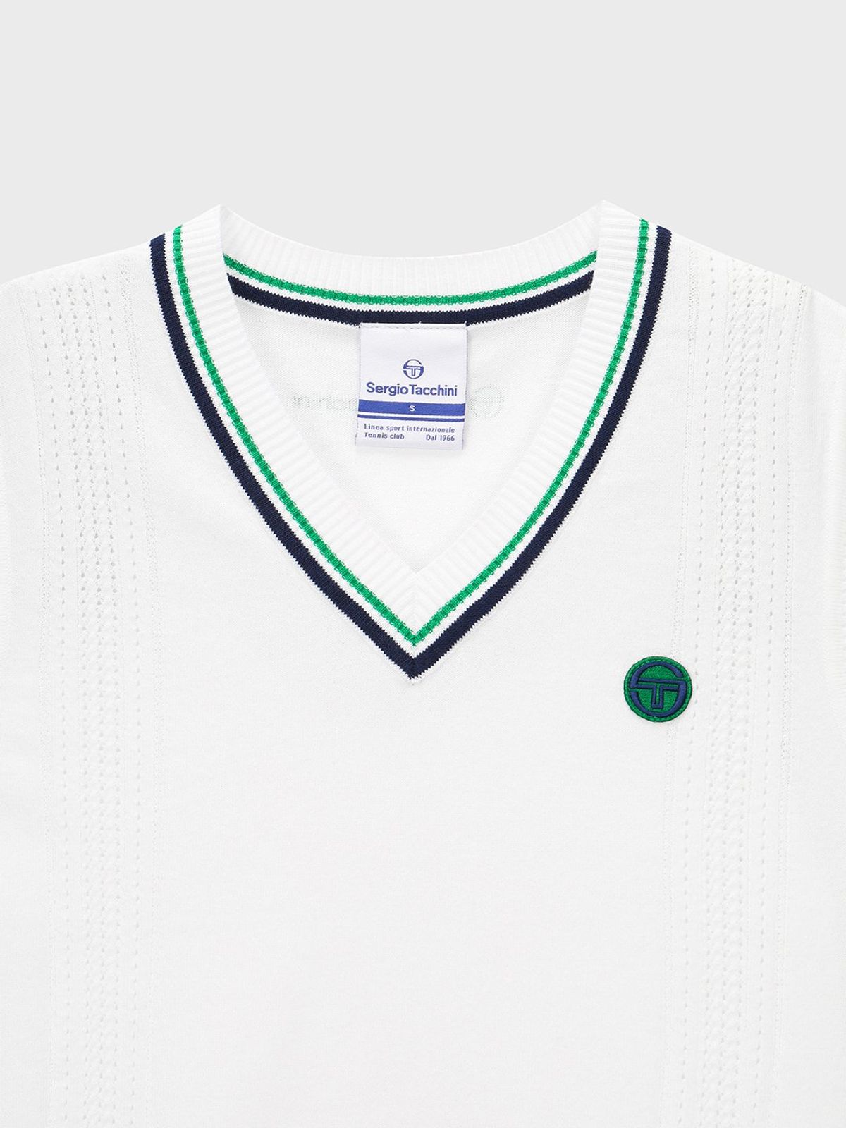 세르지오 타키니(SERGIO TACCHINI) W 프레피 스웨터 베스트 (White)