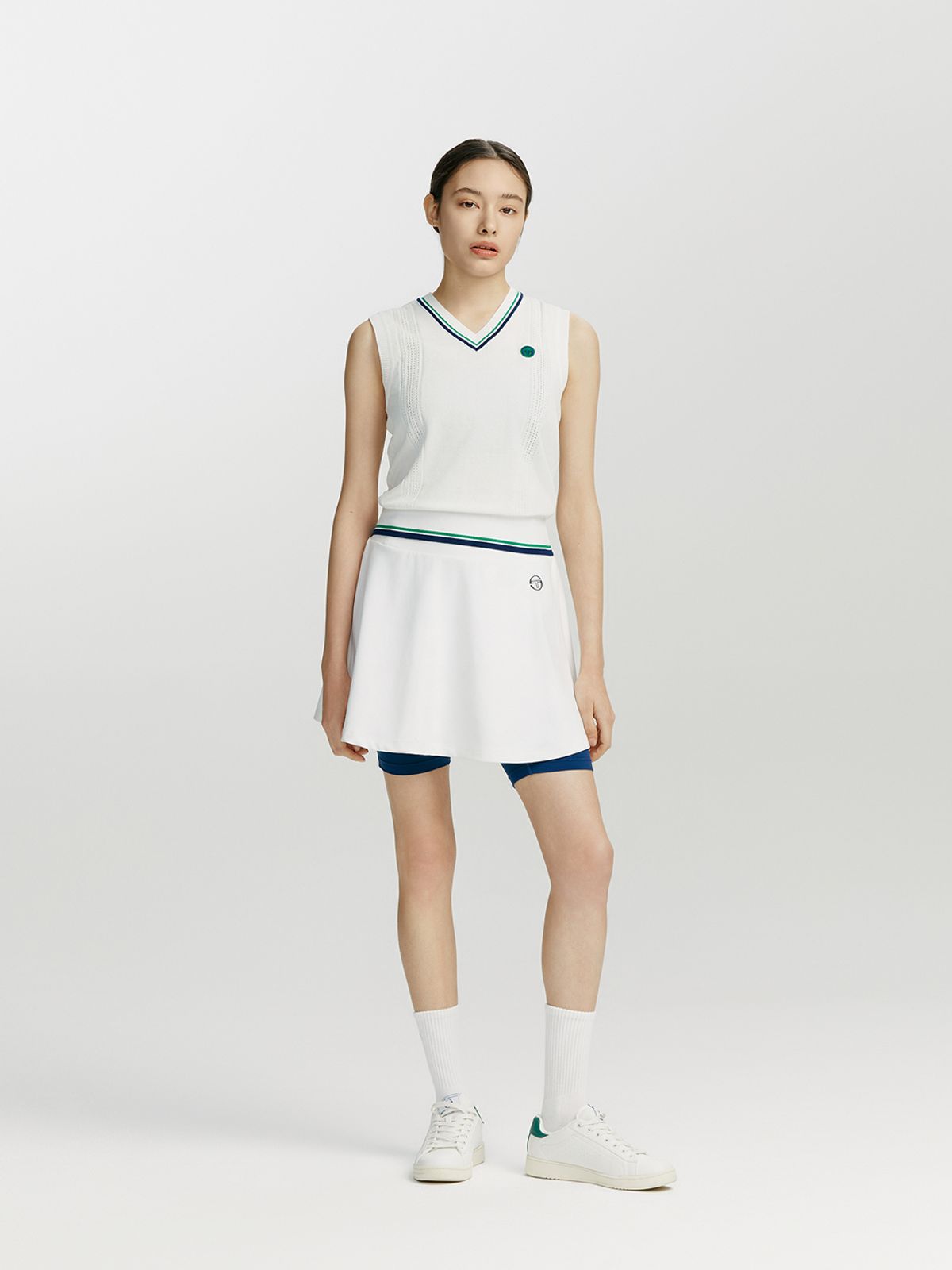 세르지오 타키니(SERGIO TACCHINI) W 프레피 스웨터 베스트 (White)