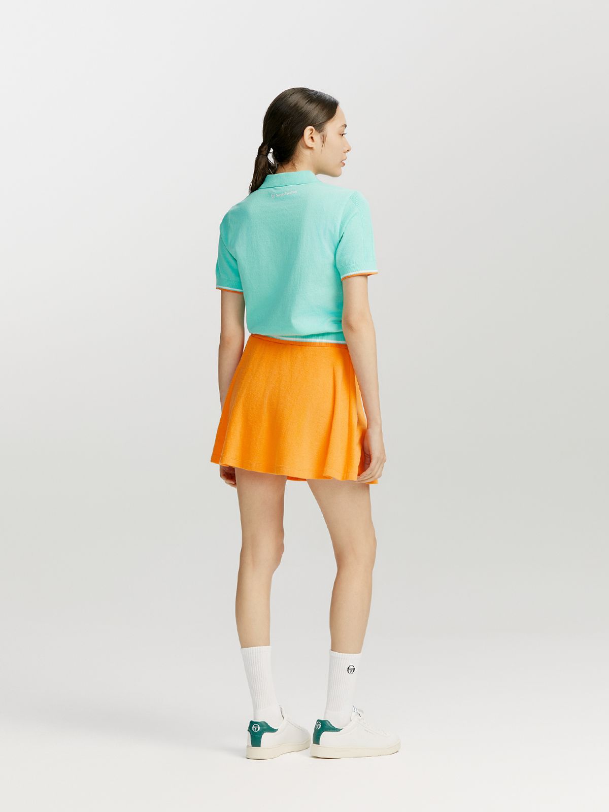 세르지오 타키니(SERGIO TACCHINI) W 프레피 반팔 폴로 스웨터 (L.Mint)