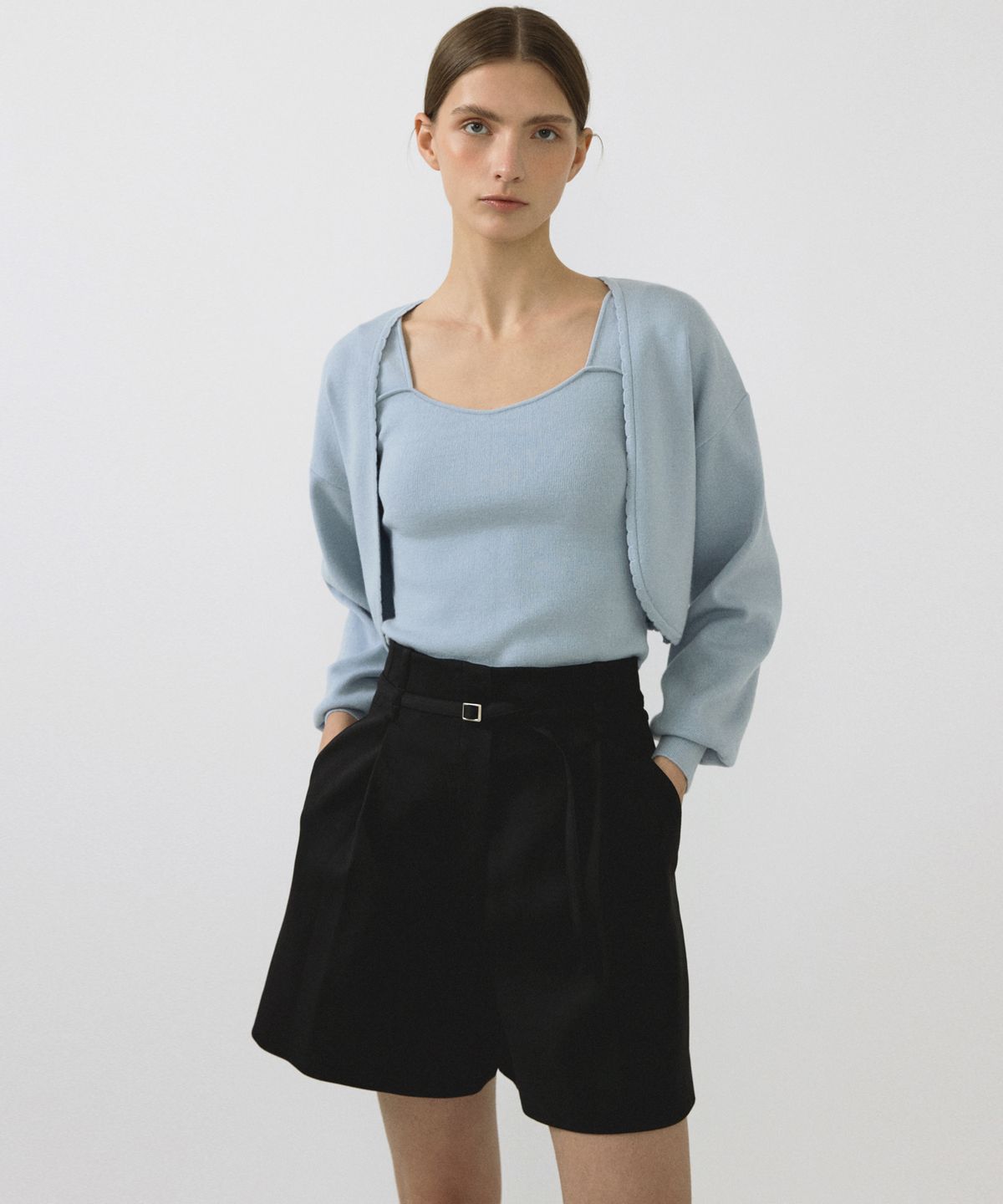 오떼뜨(OCTETTE) ONE TUCK BERMUDA PANTS_2COLOR