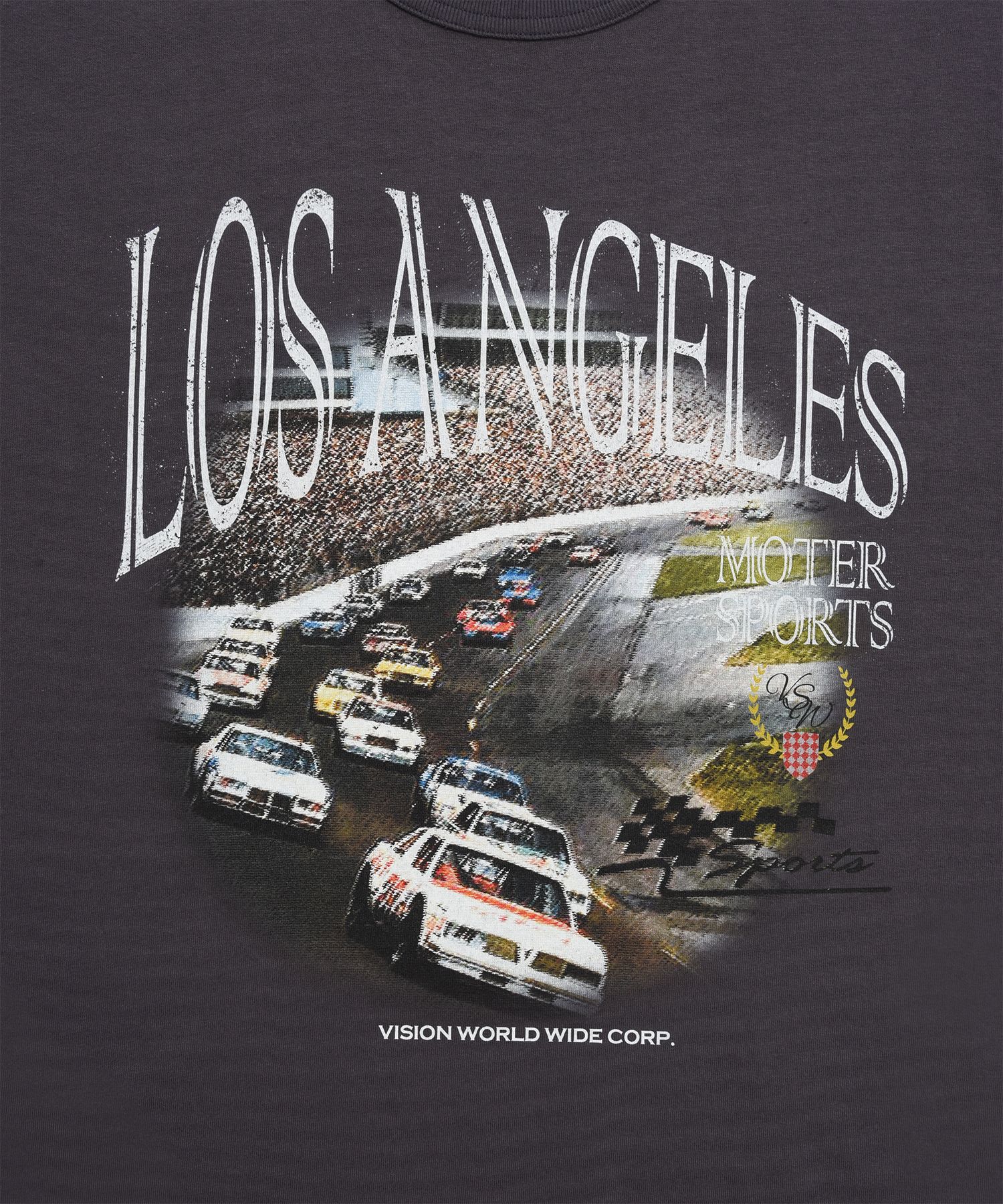 MUSINSA | VISION STREETWEAR VSW Los Angeles Racing T-Shirts Onix Black