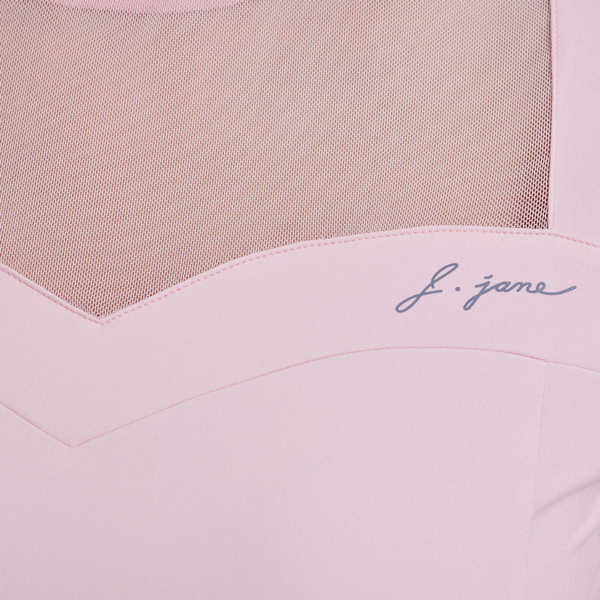 제이제인(J.JANE) 하트넥 시스루 반팔 티셔츠 (Pink)