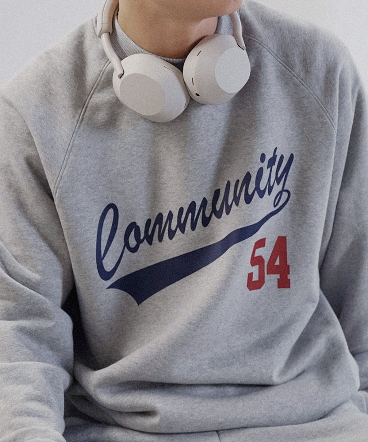 더마일(THEMILE) [SET]COMMUNITY 54 SWEAT SHIRTS PANTS - GREY