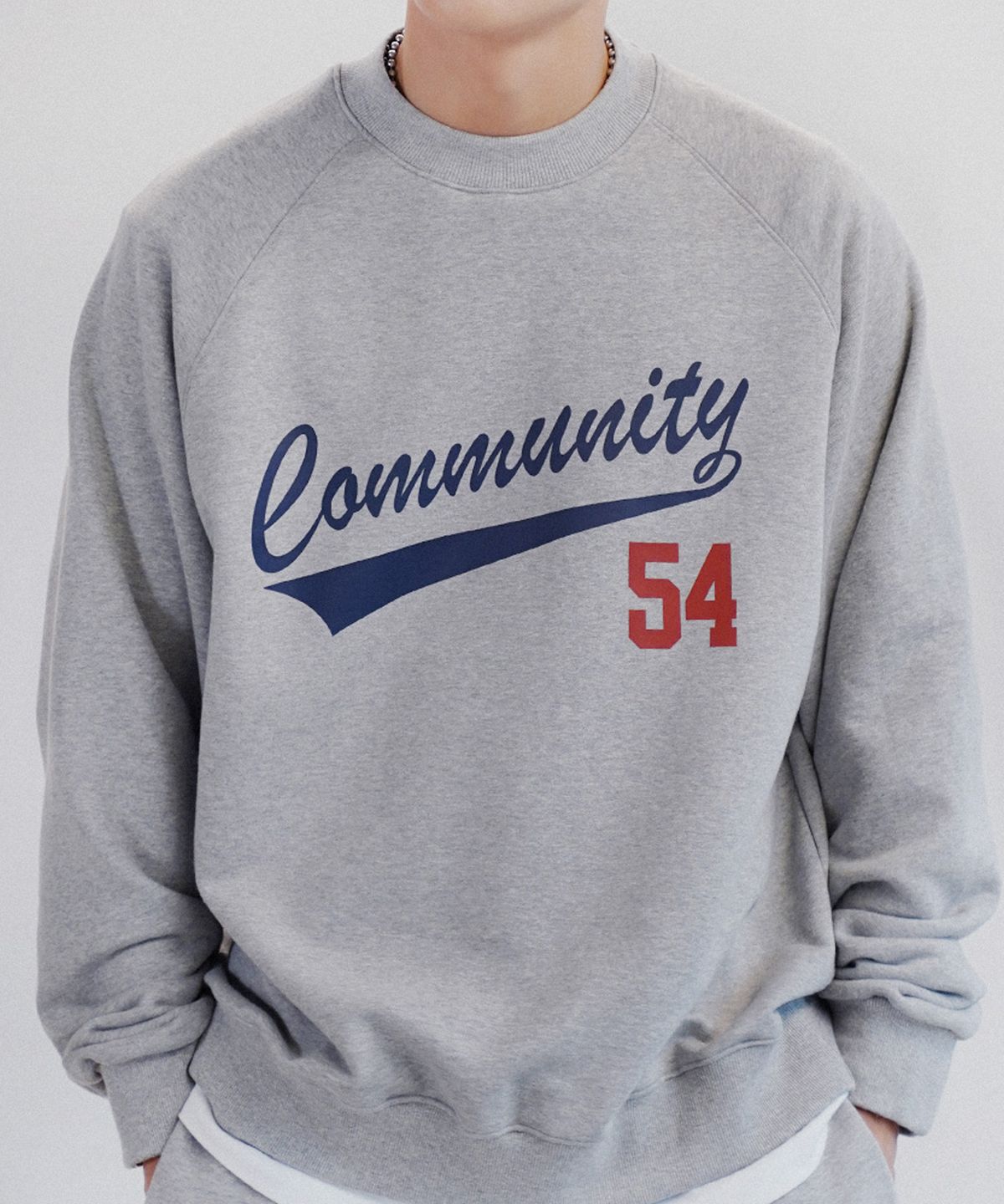더마일(THEMILE) [SET]COMMUNITY 54 SWEAT SHIRTS PANTS - GREY