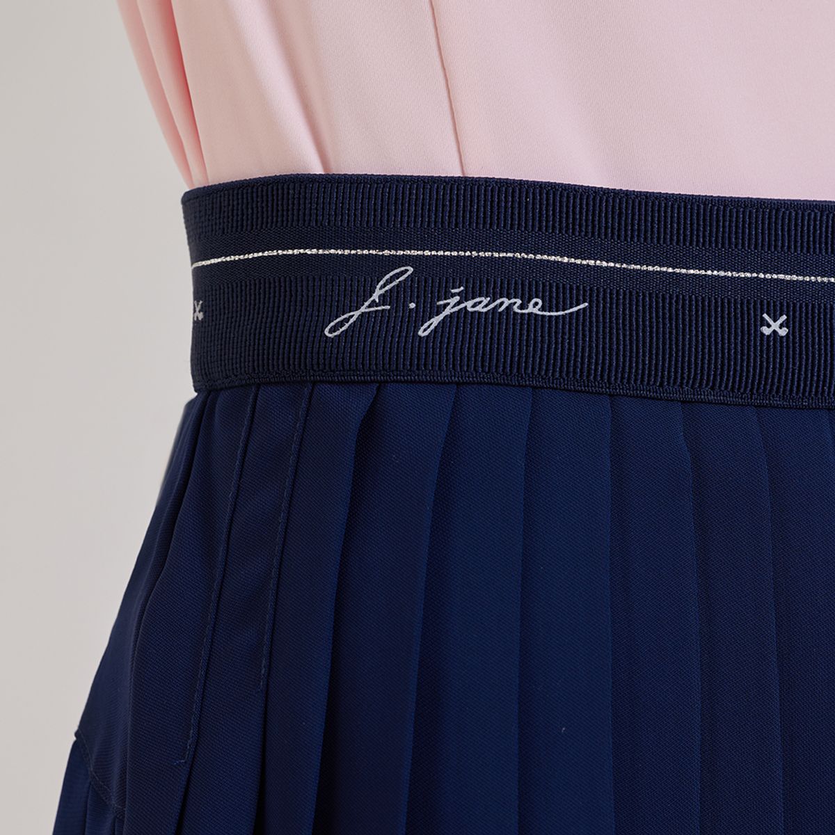제이제인(J.JANE) 언발 쉬폰 플리츠 스커트 (Navy)