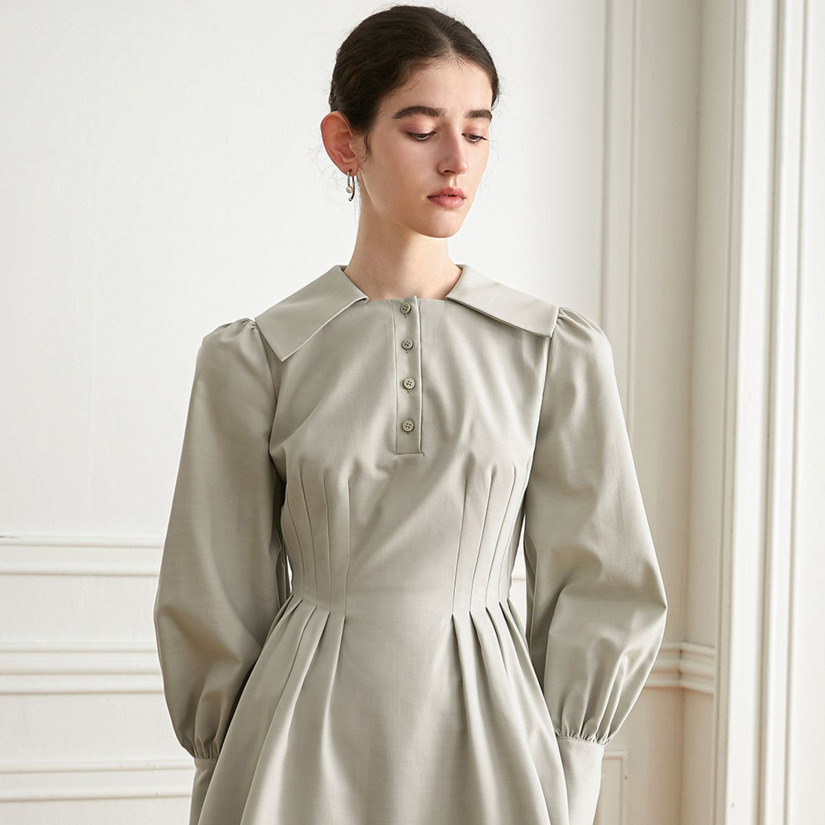 와이와이아이엠(YYIAM) YY_Shirt collar cruise dress