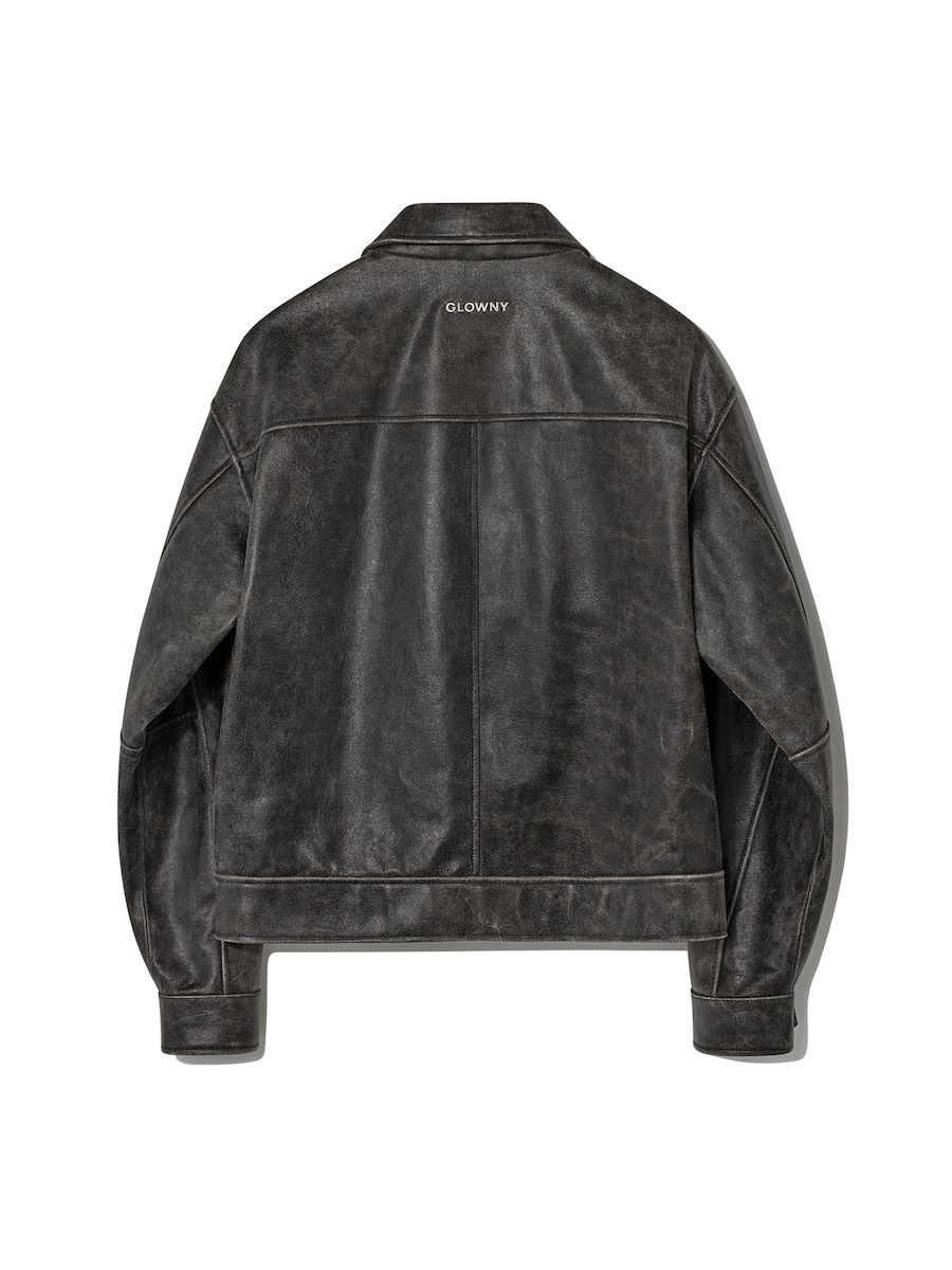 ジャケット・アウター GLOWNY FADE LEATHER JACKET musinsa MUSINSA公式 | GLOWNY FADE LEATHER JACKET - REGULAR (BLACK)