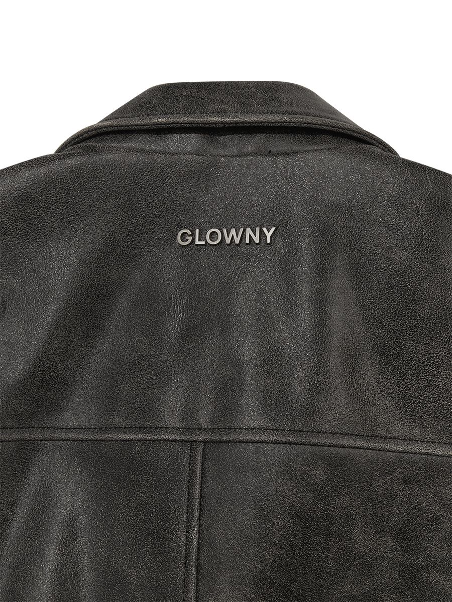 ジャケット・アウター GLOWNY FADE LEATHER JACKET musinsa MUSINSA公式 | GLOWNY FADE LEATHER JACKET - REGULAR (BLACK)