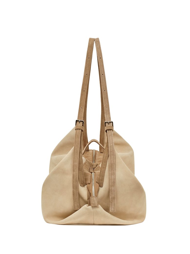 MUSINSA | GLOWNY TAO REAL SUEDE HOBO BAG (SAND)
