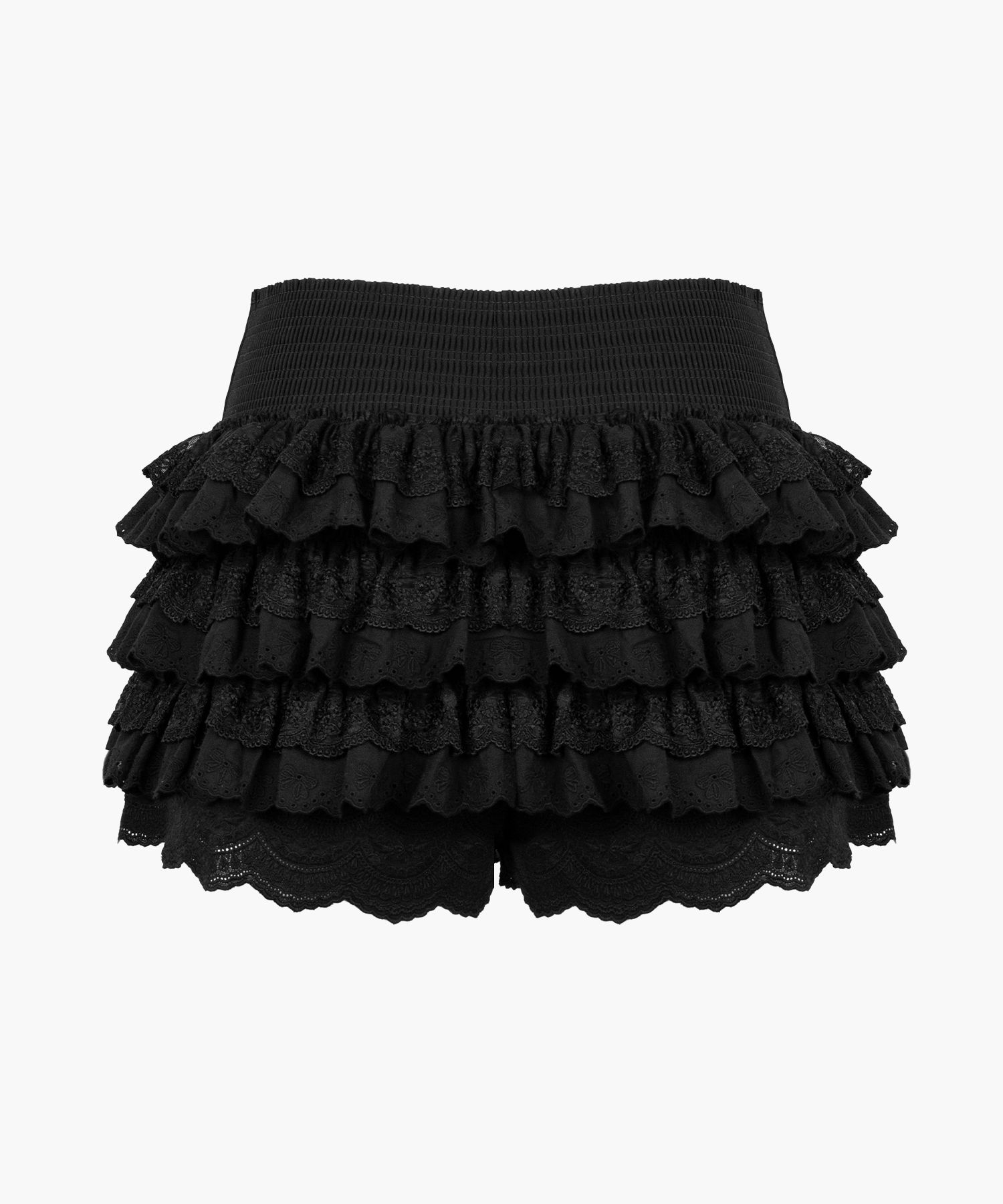 MUSINSA | ROUGHNECK Lace Tutu Pants Skirt Black