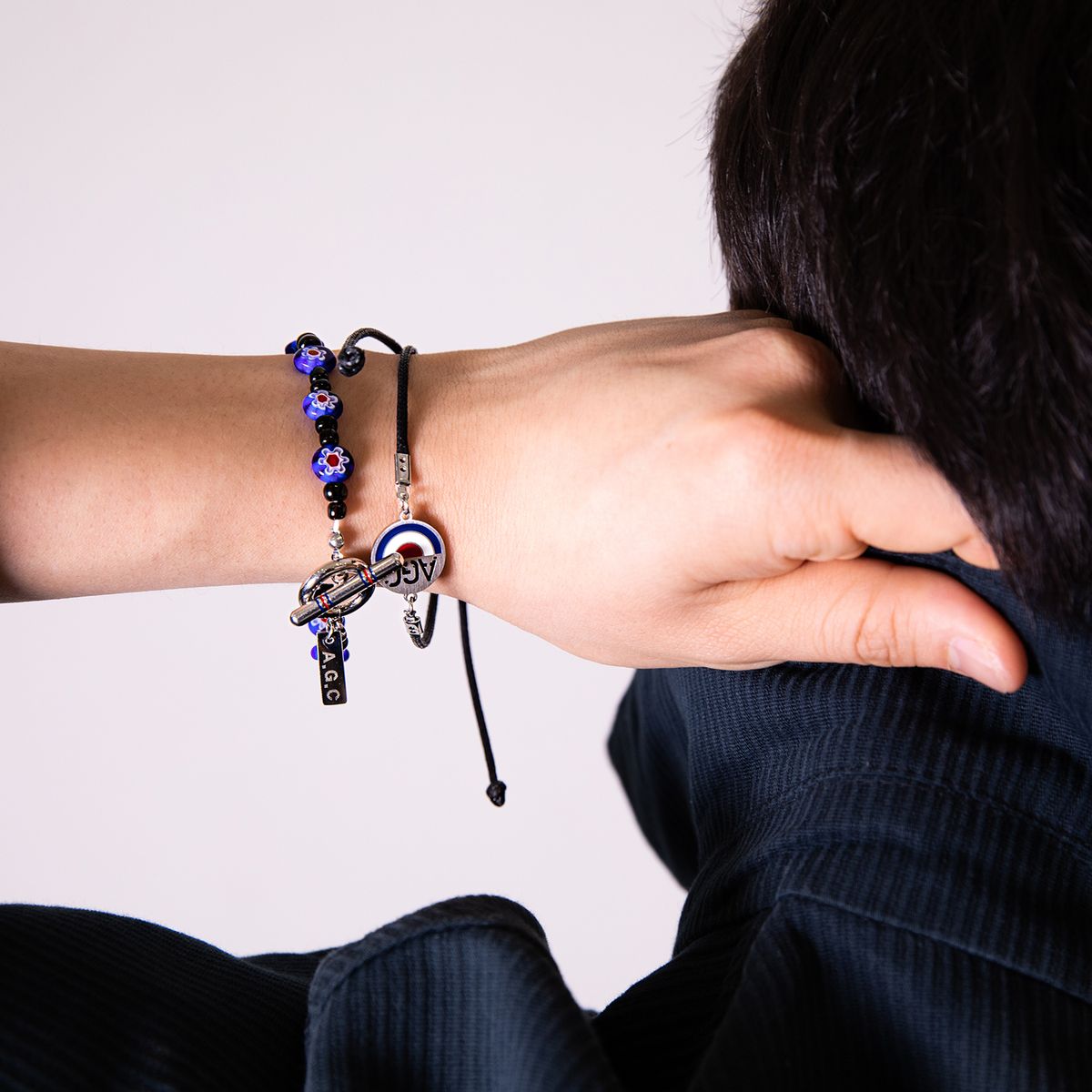 어센틱모즈(AUTHENTICMODS) AnTi poP beads bracelet(blue)