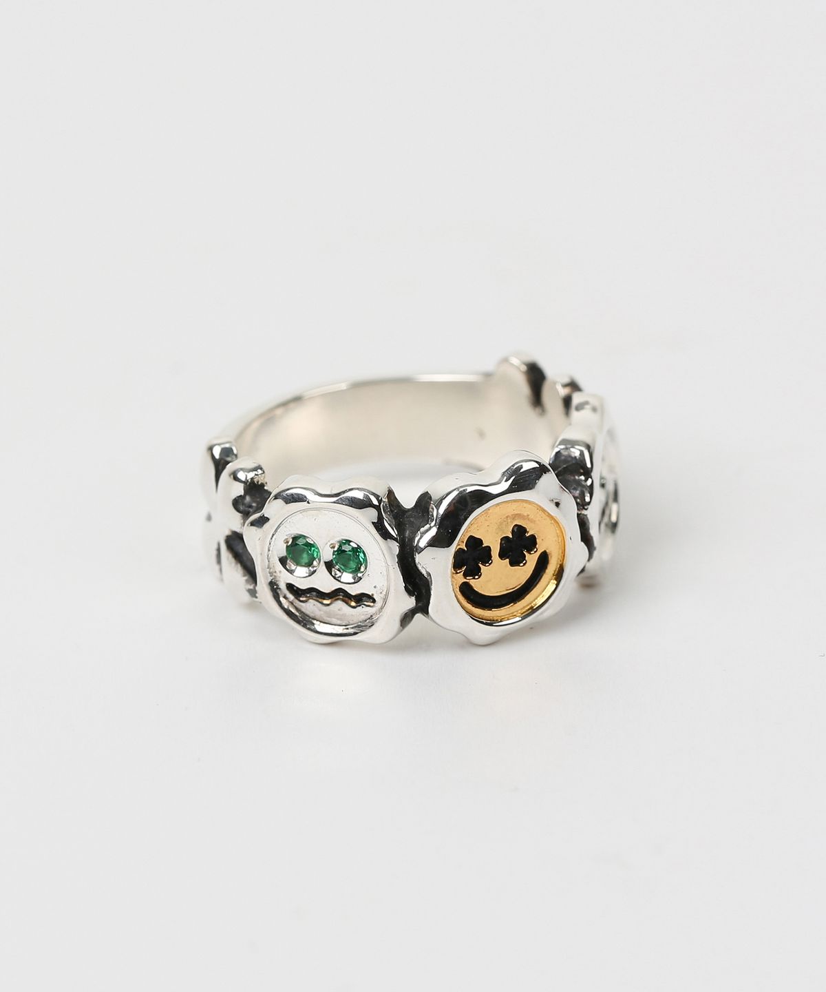그레이노이즈(GRAYNOISE) Clover eyes ring (925 silver)