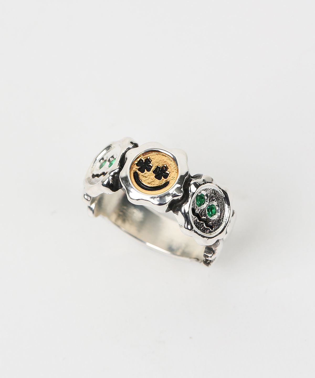 그레이노이즈(GRAYNOISE) Clover eyes ring (925 silver)