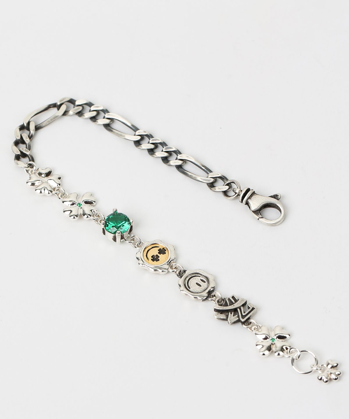 그레이노이즈(GRAYNOISE) Clover smile cubic bracelet (925 silver)