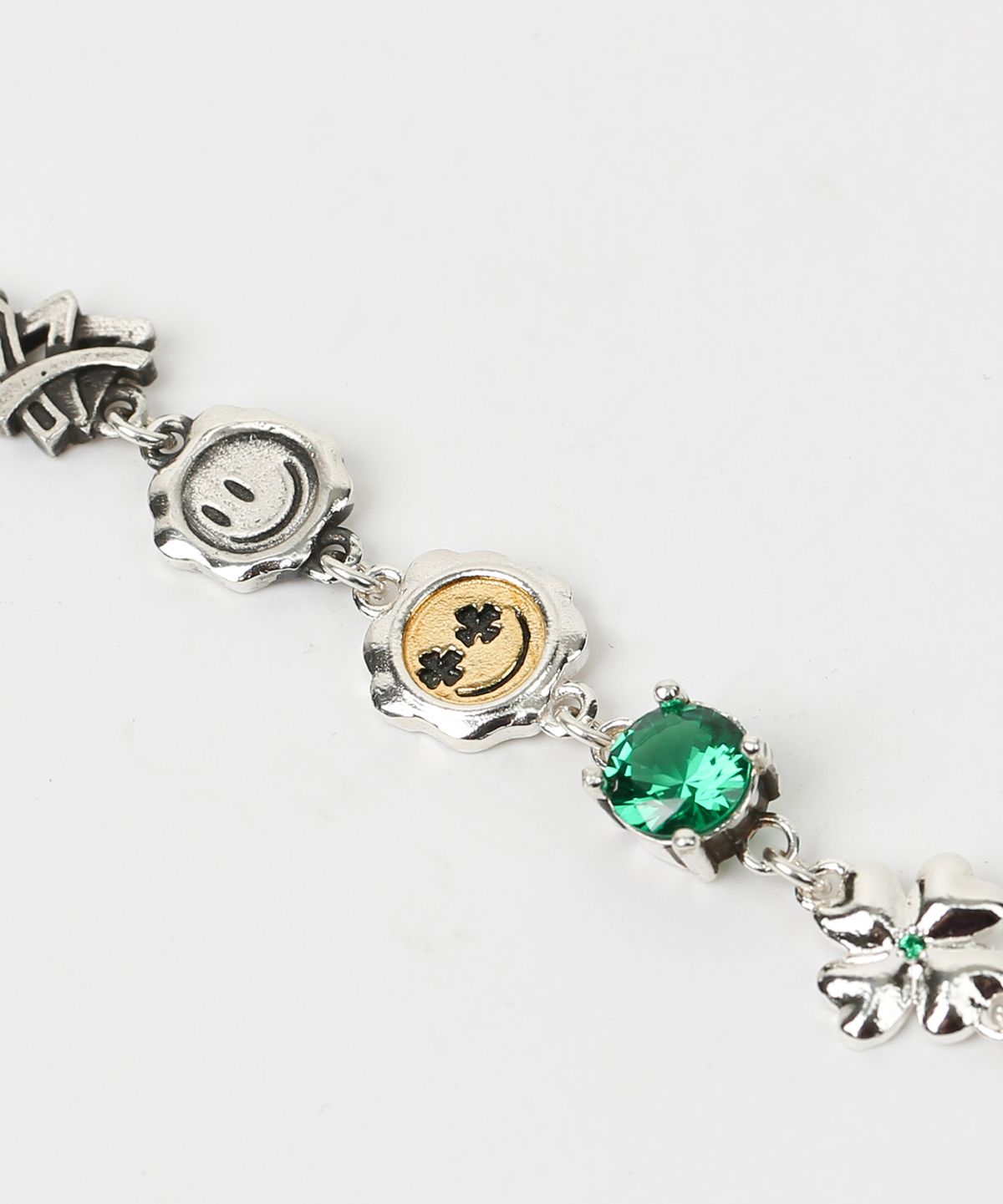 그레이노이즈(GRAYNOISE) Clover smile cubic bracelet (925 silver)