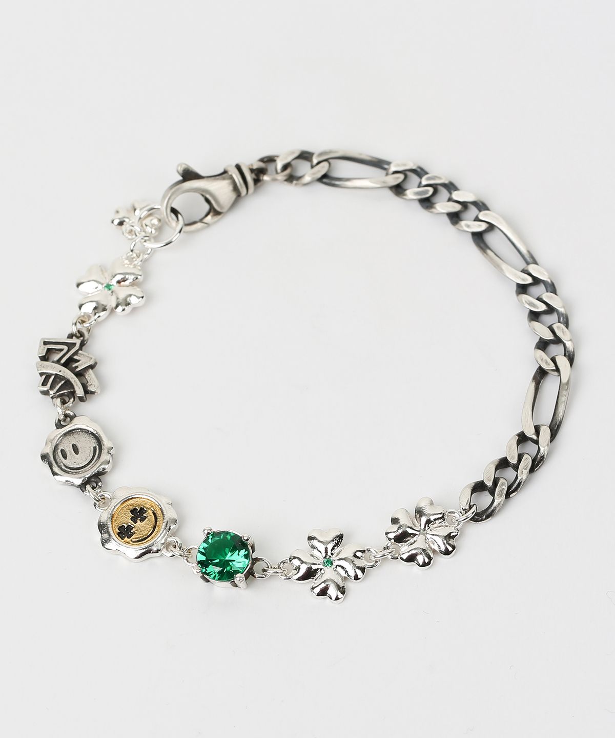 그레이노이즈(GRAYNOISE) Clover smile cubic bracelet (925 silver)