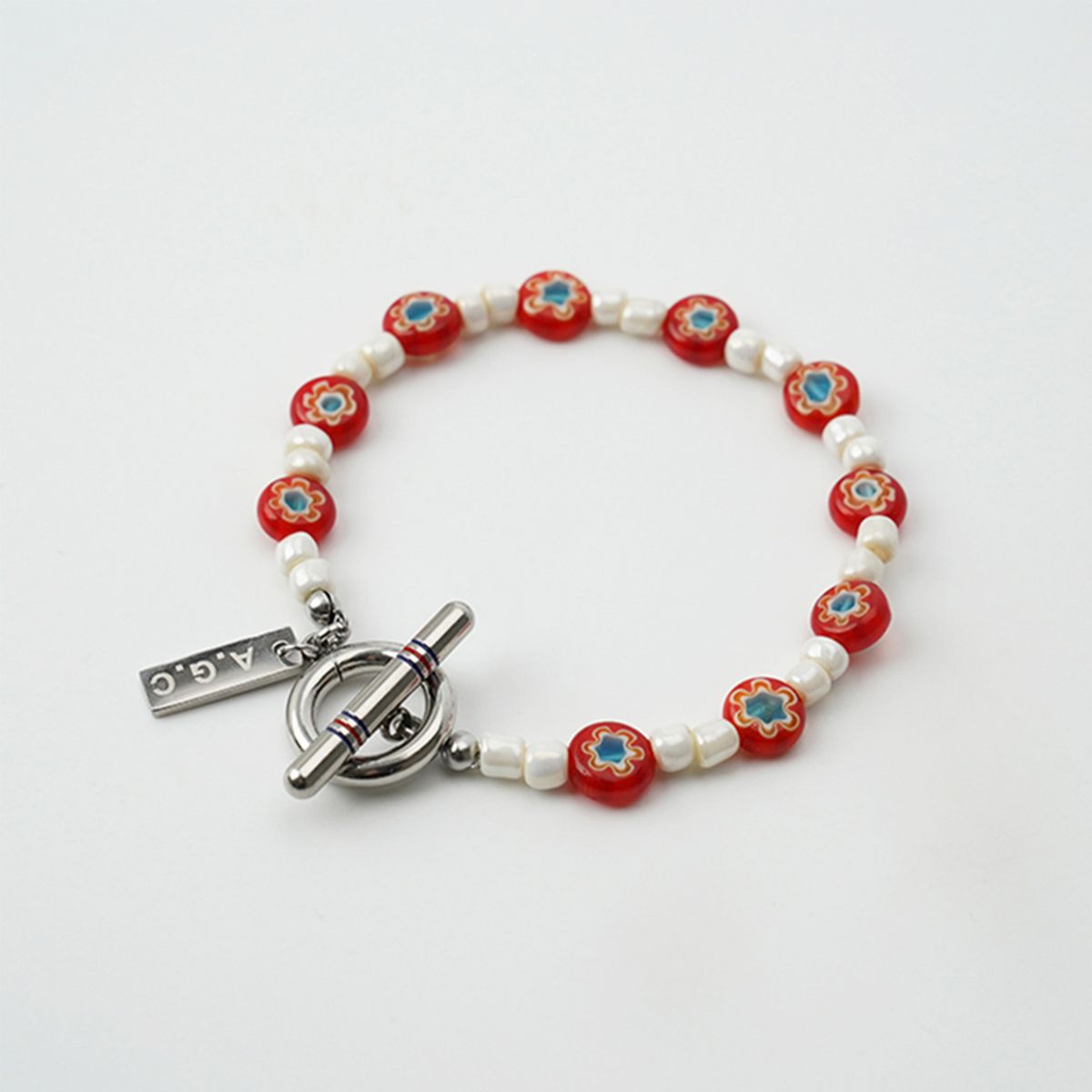 어센틱모즈(AUTHENTICMODS) AnTi poP beads bracelet(red)
