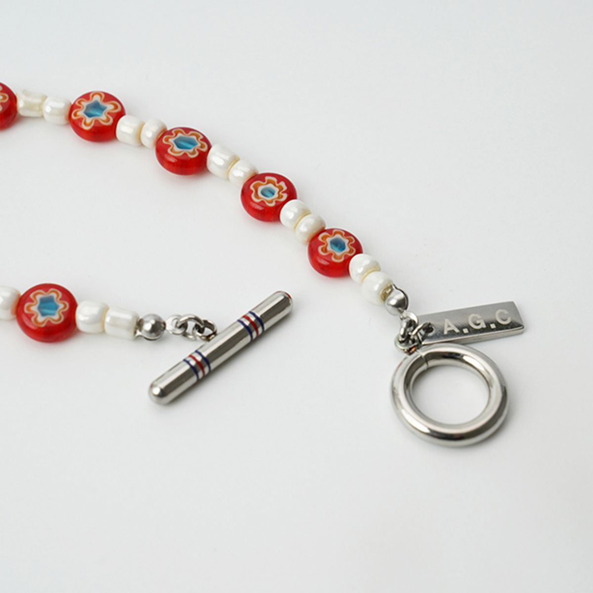 어센틱모즈(AUTHENTICMODS) AnTi poP beads bracelet(red)