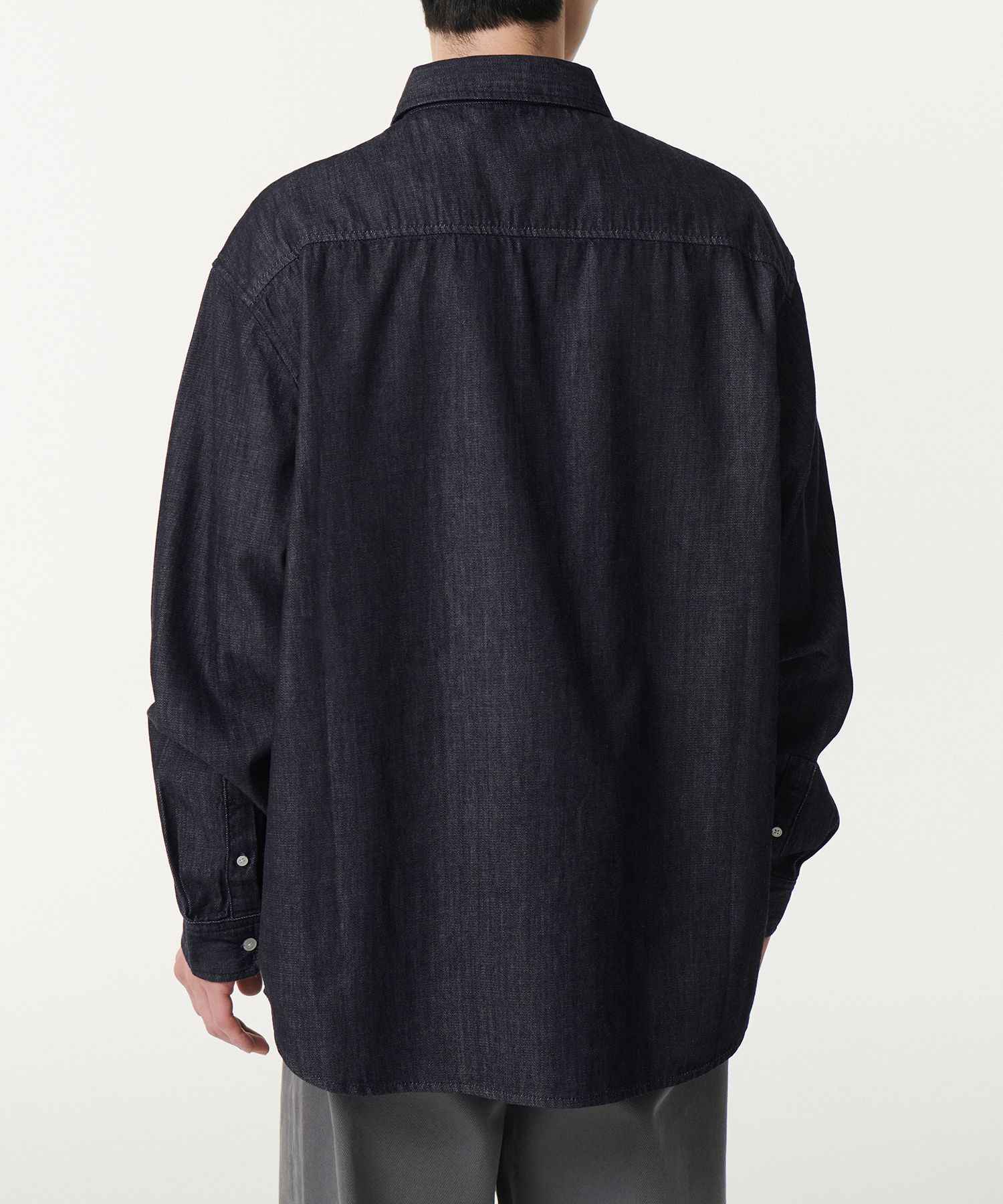MUSINSA | MUSINSA STANDARD Relaxed Denim Shirt [Deep Indigo]