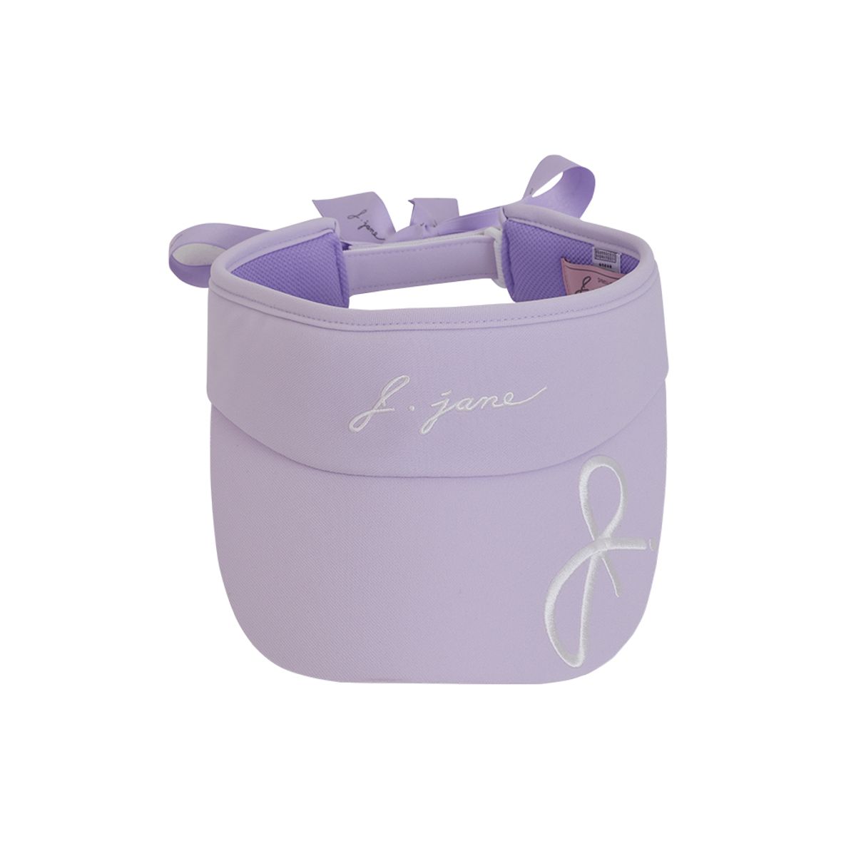 제이제인(J.JANE) 로고 리본 썬캡 (Lavender)