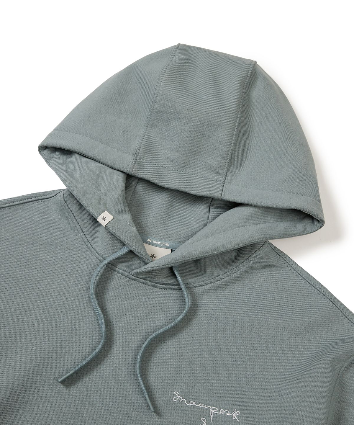 스노우피크 어패럴(SNOWPEAK APPAREL) [스노우피크 X 마이큐] 후드 티셔츠 Vintage Green (S24SMFHD52)