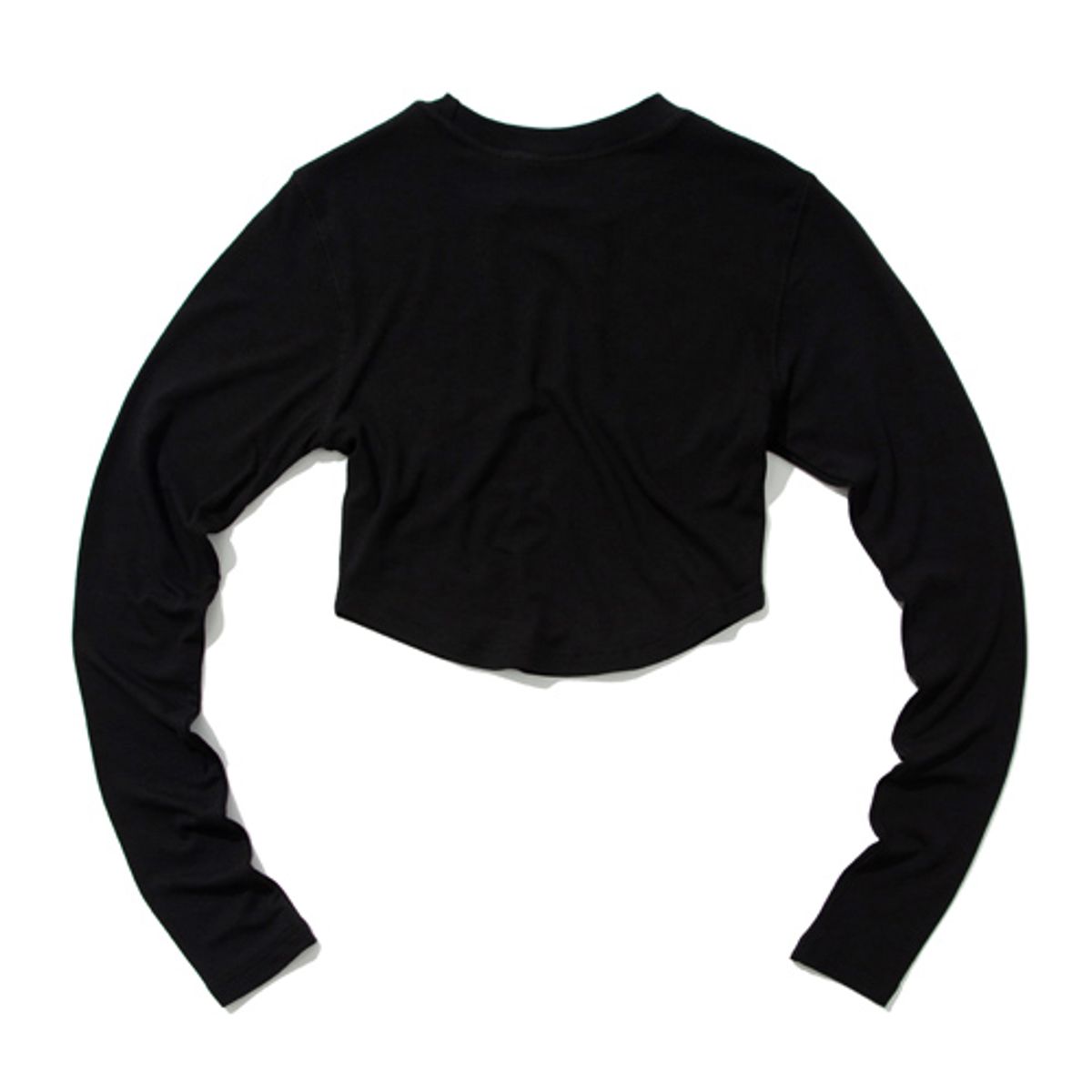 크루치(KRUCHI) SYMBOL Crop long-sleeved T-Shirt (BLACK) WOMENS
