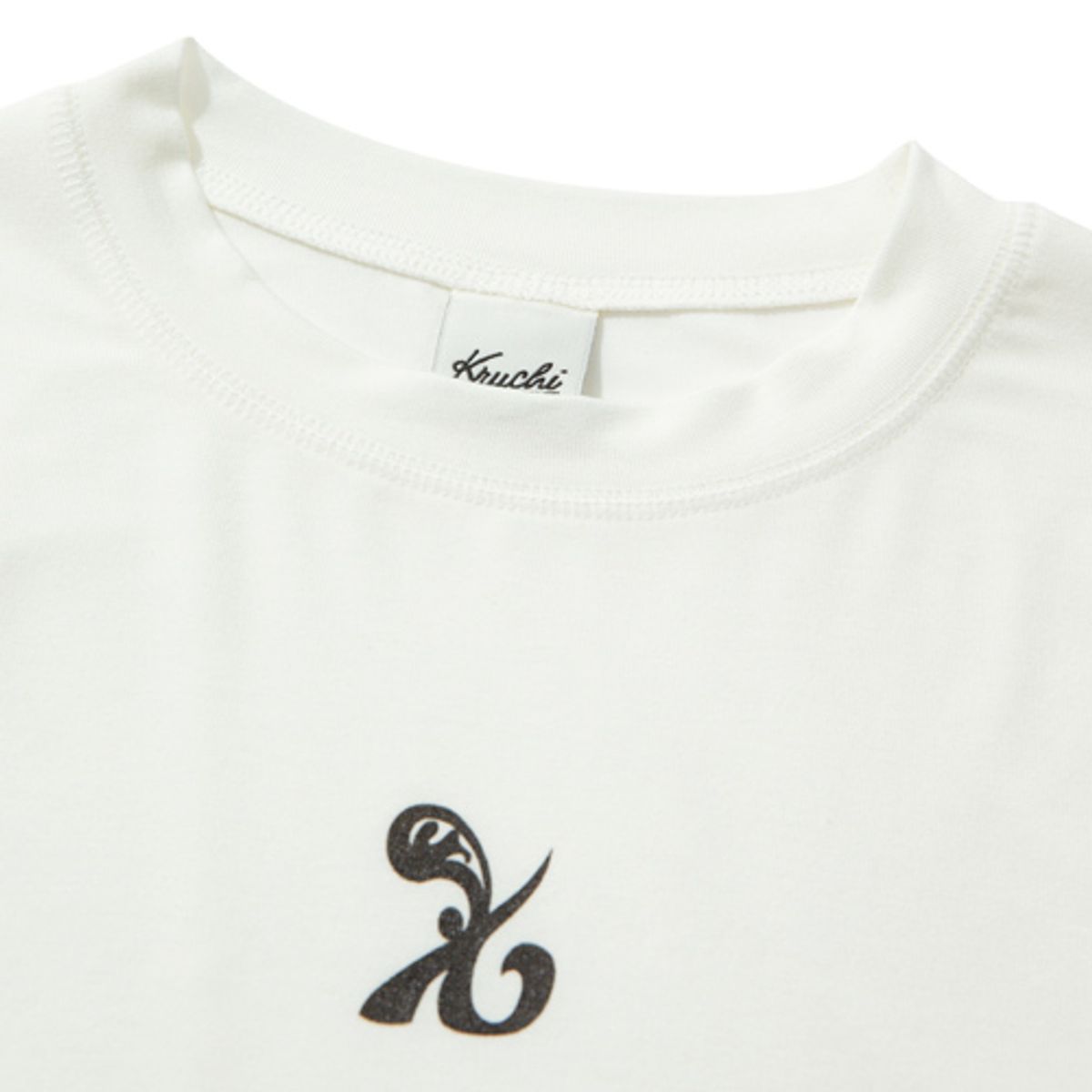 크루치(KRUCHI) SYMBOL Crop long-sleeved T-Shirt (WHITE) WOMENS